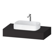 Duravit Console Qatego 100x55x17 cm, graphite mat, 1 découpe