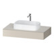 Duravit Console Qatego 100x55x17 cm, taupe mat, 1 découpe-1
