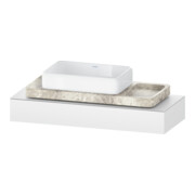 Duravit Console Qatego 120-200x48x17 cm, 1 découpe, blanc mat