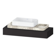 Duravit Console Qatego 120-200x48x17 cm, 1 découpe, graphite mat