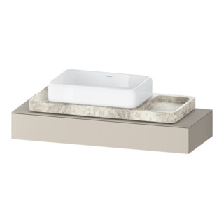 Duravit Console Qatego 120-200x48x17 cm, 1 découpe, taupe mat