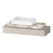 Duravit Console Qatego 120-200x48x17 cm, 1 découpe, taupe mat