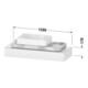 Duravit Console Qatego 120-200x48x17cm, 1 découpe, graphite mat