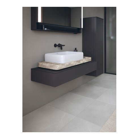 Duravit Console Qatego 120-200x48x17cm, 1 découpe, graphite mat