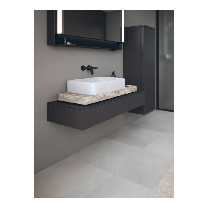Duravit Console Qatego 120-200x48x17cm, 1 découpe, graphite mat