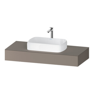 Duravit Console Qatego 120x55x17 cm, Basalte mat, 1 découpe