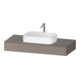 Duravit Console Qatego 120x55x17 cm, Basalte mat, 1 découpe-1