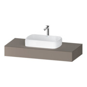 Duravit Console Qatego 120x55x17 cm, Basalte mat, 1 découpe