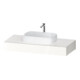 Duravit Console Qatego 120x55x17 cm, blanc brillant, 1 découpe-1