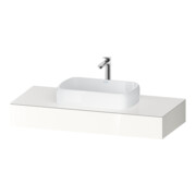 Duravit Console Qatego 120x55x17 cm, blanc brillant, 1 découpe