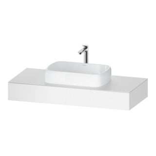 Duravit Console Qatego 120x55x17 cm, blanc mat, 1 découpe