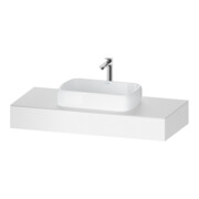 Duravit Console Qatego 120x55x17 cm, blanc mat, 1 découpe