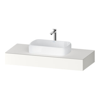 Duravit Console Qatego 120x55x17 cm, blanc super mat, 1 découpe