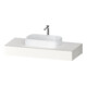 Duravit Console Qatego 120x55x17 cm, blanc super mat, 1 découpe-1