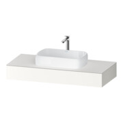 Duravit Console Qatego 120x55x17 cm, blanc super mat, 1 découpe
