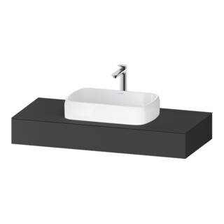 Duravit Console Qatego 120x55x17 cm, graphite mat, 1 découpe