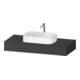 Duravit Console Qatego 120x55x17 cm, graphite mat, 1 découpe-1