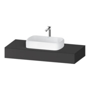 Duravit Console Qatego 120x55x17 cm, graphite mat, 1 découpe