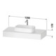 Duravit Console Qatego 120x55x17 cm, graphite mat, 1 découpe-3