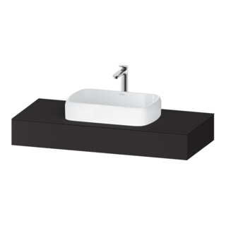 Duravit Console Qatego 120x55x17 cm, graphite mat, 1 découpe