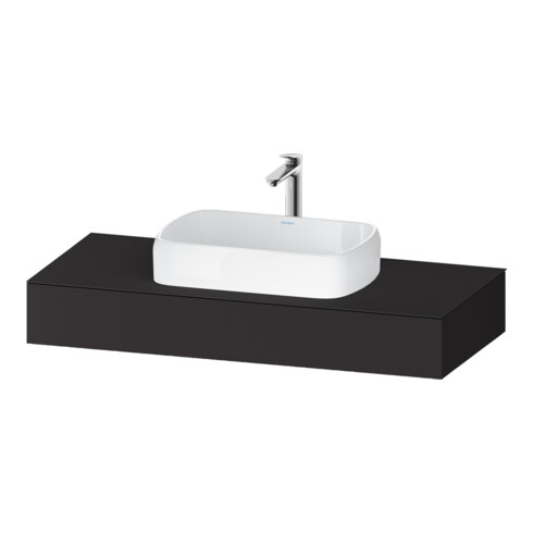 Duravit Console Qatego 120x55x17 cm, graphite mat, 1 découpe