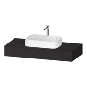 Duravit Console Qatego 120x55x17 cm, graphite mat, 1 découpe