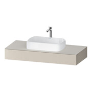 Duravit Console Qatego 120x55x17 cm, taupe mat, 1 découpe