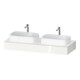 Duravit Console Qatego 140x55x17 cm, blanc, 2 trous, lavabo double face-1