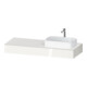 Duravit Console Qatego 140x55x17 cm, blanc brillant, 1 découpe, évier droit-1