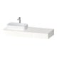 Duravit Console Qatego 140x55x17 cm, blanc brillant, 1 découpe, vasque gauche-1