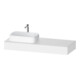 Duravit Console Qatego 140x55x17 cm, blanc mat, 1 découpe, évier à gauche-1
