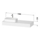 Duravit Console Qatego 140x55x17 cm, blanc mat, 1 découpe, évier à gauche-3