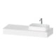 Duravit Console Qatego 140x55x17 cm, blanc mat, 1 découpe, lavabo droit-1