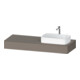 Duravit Console Qatego 140x55x17 cm, blanc mat, 1 découpe, lavabo droite-1