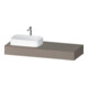 Duravit Console Qatego 140x55x17 cm, blanc mat, 1 découpe, lavabo gauche-1