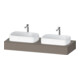 Duravit Console Qatego 140x55x17 cm, blanc mat, 2 tiroirs, lavabo double face-1