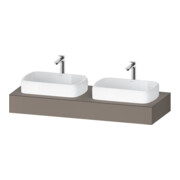 Duravit Console Qatego 140x55x17 cm, blanc mat, 2 tiroirs, lavabo double face
