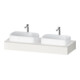 Duravit Console Qatego 140x55x17 cm, blanc mat, 2 trous, lavabo double face-1