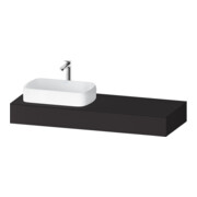 Duravit Console Qatego 140x55x17 cm, gris, 1 découpe, évier gauche