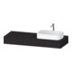Duravit Console Qatego 140x55x17 cm, gris, 1 découpe, lavabo à droite-1