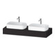 Duravit Console Qatego 140x55x17 cm, gris, 2 trous, lavabo double face-1