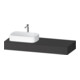 Duravit Console Qatego 140x55x17 cm, gris mat, 1 découpe, lavabo gauche-1
