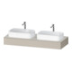 Duravit Console Qatego 140x55x17 cm, T m, 2 A., lavabo double face-1