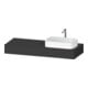 Duravit Console Qatego 140x55x17cm, gris mat, 1 découpe, lavabo droit-1
