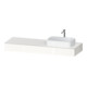 Duravit Console Qatego 160x55x17 cm, blanc brillant, 1 découpe, lavabo droit-1