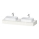 Duravit Console Qatego 160x55x17 cm, blanc brillant, 2 tiroirs, lavabo double face-1