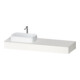 Duravit Console Qatego 160x55x17 cm, blanc mat, 1 découpe, évier gauche-1