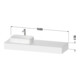Duravit Console Qatego 160x55x17 cm, blanc mat, 1 découpe, évier gauche-3