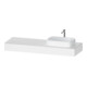 Duravit Console Qatego 160x55x17 cm, blanc mat, 1 découpe, lavabo à droite-1