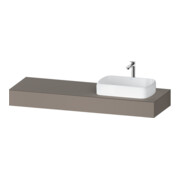 Duravit Console Qatego 160x55x17 cm, blanc mat, 1 découpe, lavabo droit